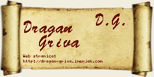 Dragan Griva vizit kartica